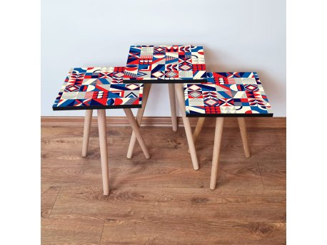 HANAH HOME Set 3 stočića 3Shp323 Multicolor