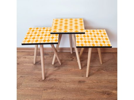 HANAH HOME Set 3 stočića 3Shp326 Orange