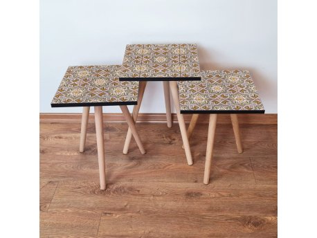 HANAH HOME Set 3 stočića 3Shp33 Multicolor