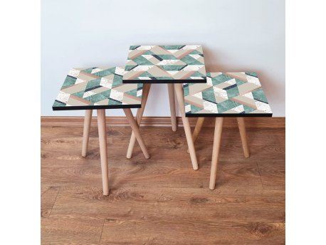 HANAH HOME Set 3 stočića 3Shp330 Multicolor