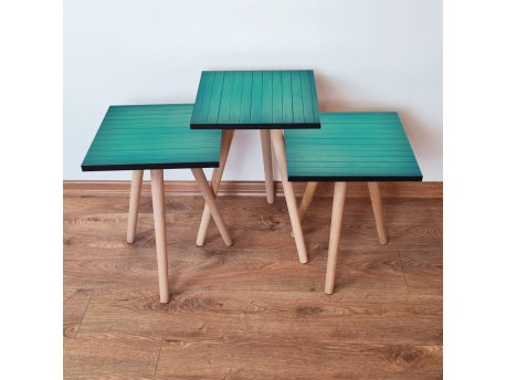 HANAH HOME Set 3 stočića 3Shp333 Blue