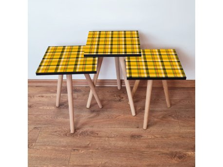 HANAH HOME Set 3 stočića 3Shp336 Mustard