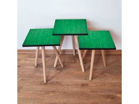 HANAH HOME Set 3 stočića 3Shp342 Green