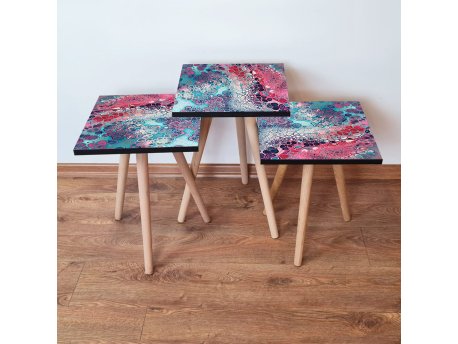 HANAH HOME Set 3 stočića 3Shp349 Multicolor