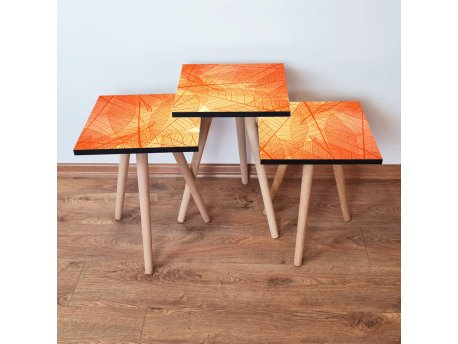 HANAH HOME Set 3 stočića 3Shp359 Orange