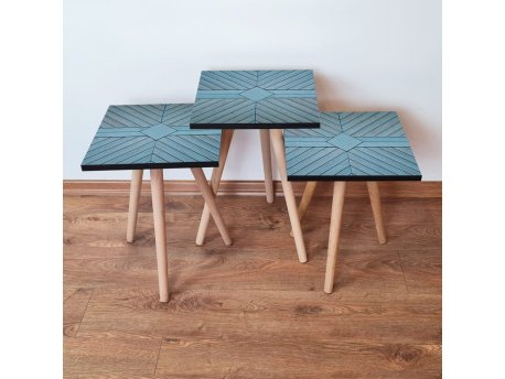 HANAH HOME Set 3 stočića 3Shp362 Blue