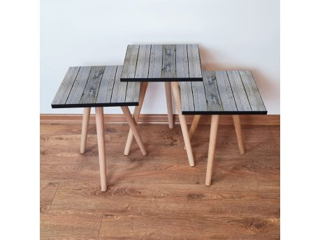 HANAH HOME Set 3 stočića 3Shp363 Grey
