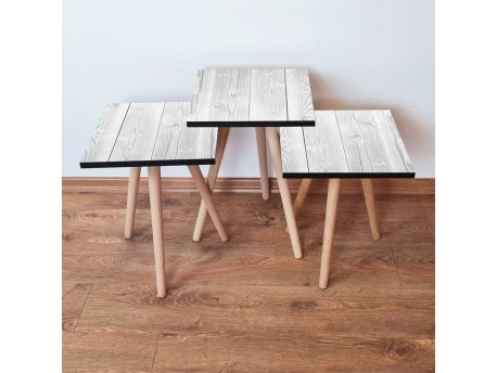 HANAH HOME Set 3 stočića 3Shp364 White