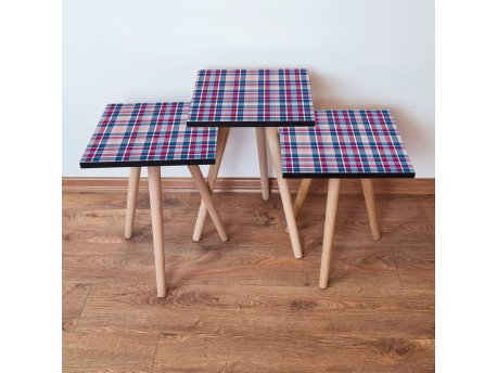 HANAH HOME Set 3 stočića 3Shp368 Fuchsia