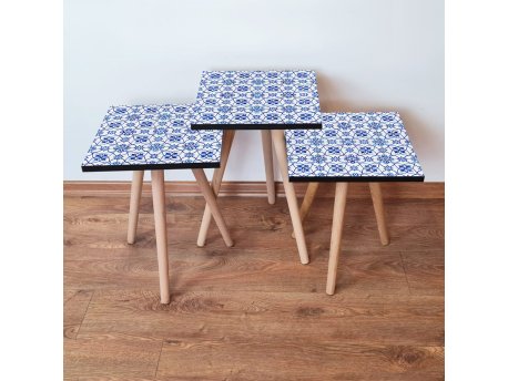 HANAH HOME Set 3 stočića 3Shp37 Navy Blue