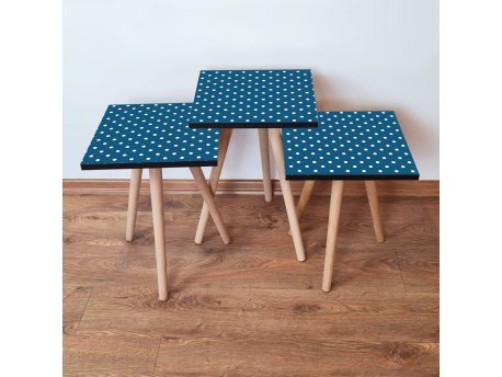HANAH HOME Set 3 stočića 3Shp370 Navy Blue