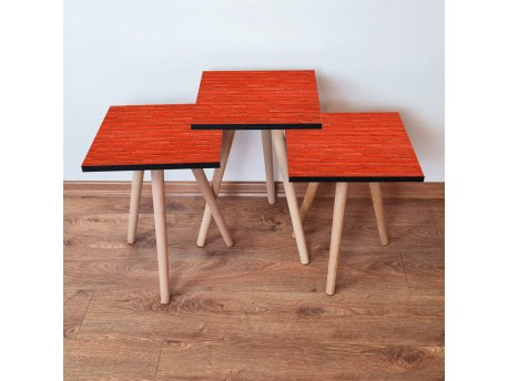 HANAH HOME Set 3 stočića 3Shp371 Red