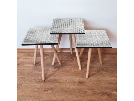 HANAH HOME Set 3 stočića 3Shp373 Grey
