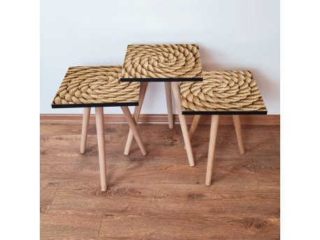HANAH HOME Set 3 stočića 3Shp374 Beige