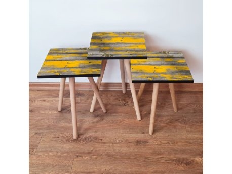 HANAH HOME Set 3 stočića 3Shp380 Grey