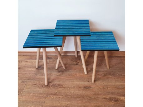 HANAH HOME Set 3 stočića 3Shp386 Blue