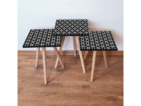 HANAH HOME Set 3 stočića 3Shp395 White