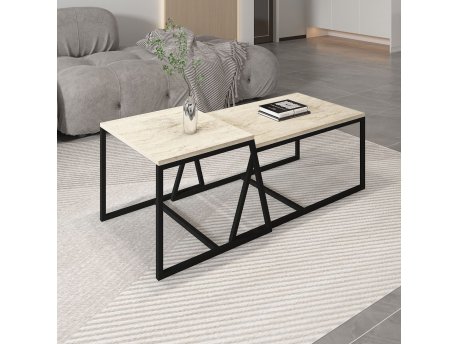 HANAH HOME Sto za kafu Minimal Travertine