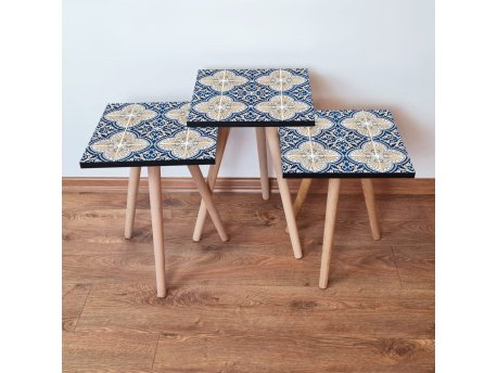 HANAH HOME Set 3 stočića 3Shp40 Navy Blue