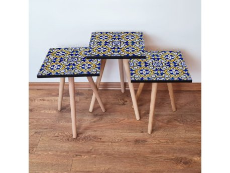 HANAH HOME Set 3 stočića 3Shp47 Navy Blue