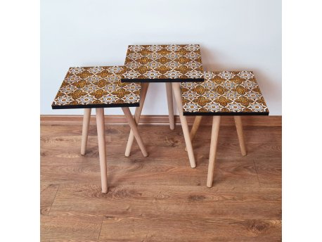 HANAH HOME Set 3 stočića 3Shp52 Orange