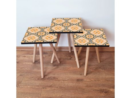 HANAH HOME Set 3 stočića 3Shp53 Orange