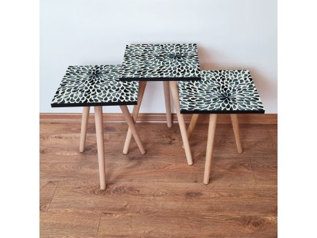 HANAH HOME Set 3 stočića 3Shp54 Green