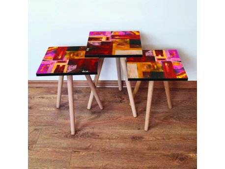 HANAH HOME Set 3 stočića 3Shp55 Multicolor