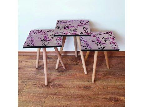HANAH HOME Set 3 stočića 3Shp61 Pink