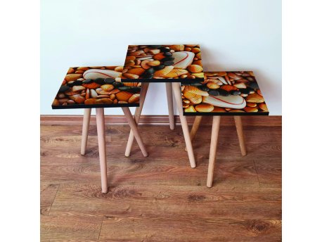 HANAH HOME Set 3 stočića 3Shp64 Orange