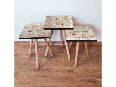 HANAH HOME Set 3 stočića 3Shp67 Beige