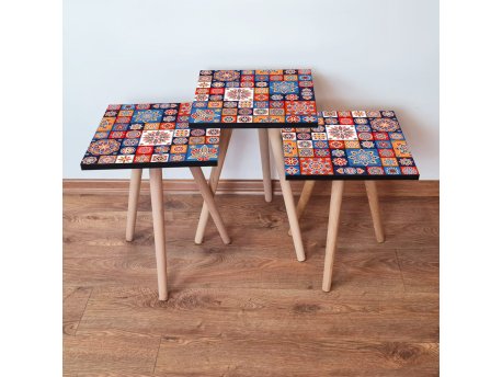 HANAH HOME Set 3 stočića 3Shp7 Multicolor