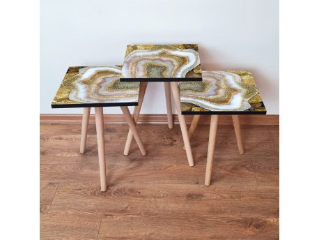 HANAH HOME Set 3 stočića 3Shp78 Beige