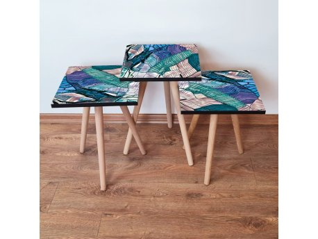 HANAH HOME Set 3 stočića 3Shp80 Multicolor