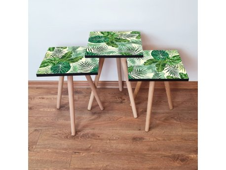 HANAH HOME Set 3 stočića 3Shp98 Green