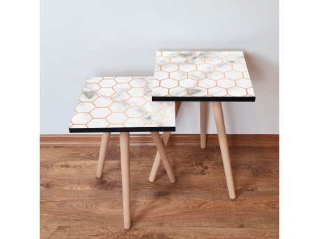 HANAH HOME Set 2 stočića 2Shp1 White