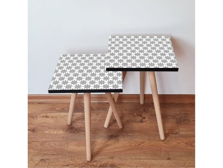 HANAH HOME Set 2 stočića 2Shp10 Black