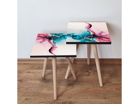 HANAH HOME Set 2 stočića 2Shp102 Multicolor