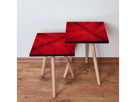 HANAH HOME Set 2 stočića 2Shp104 Red