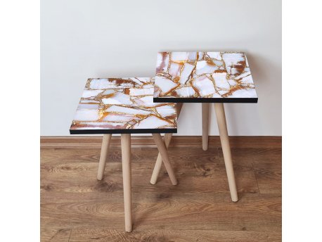 HANAH HOME Set 2 stočića 2Shp106 White