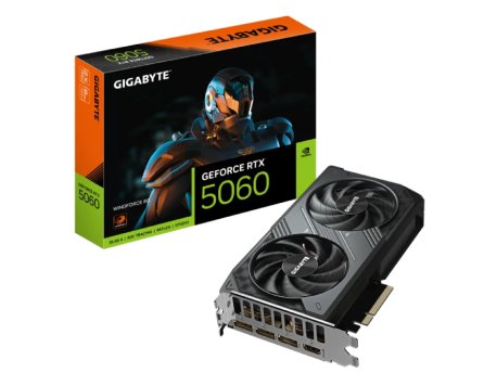 GIGABYTE NVidia GeForce RTX 5060 WINDFORCE 8GB 128bit GV-N5060WF2-8GD