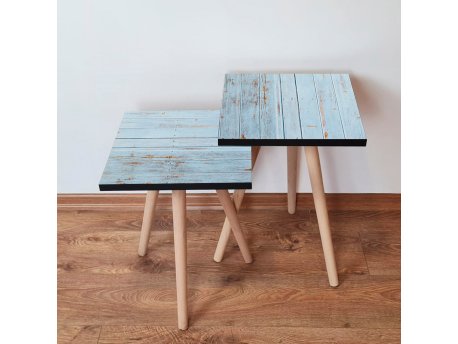 HANAH HOME Set 2 stočića 2Shp119 Blue