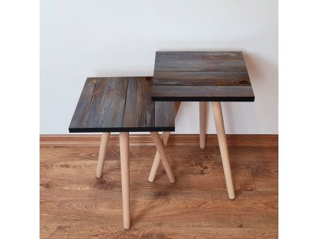 HANAH HOME Set 2 stočića 2Shp120 Brown