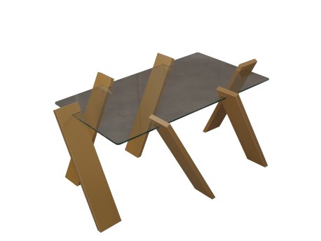 HANAH HOME Sto za kafu Roman Maxi Mustard