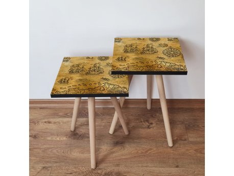 HANAH HOME Set 2 stočića 2Shp146 Camel