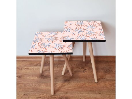 HANAH HOME Set 2 stočića 2Shp169 Salmon