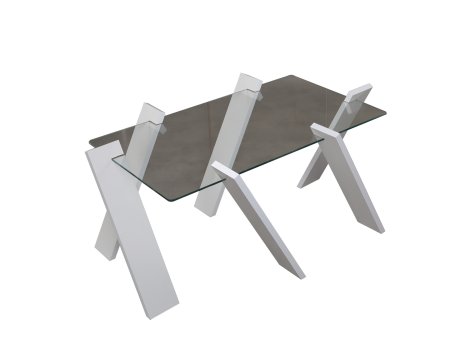 HANAH HOME Sto za kafu Roman Maxi Shiny White