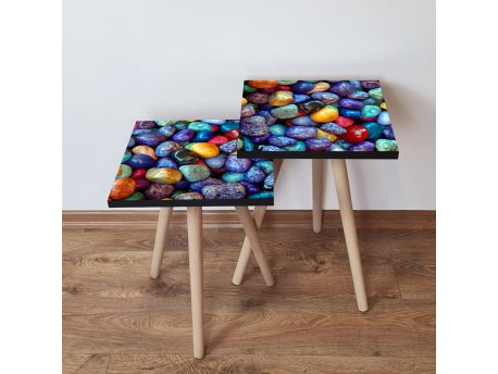 HANAH HOME Set 2 stočića 2Shp18 Multicolor