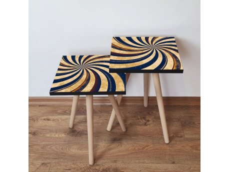 HANAH HOME Set 2 stočića 2Shp19 Navy Blue