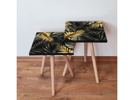 HANAH HOME Set 2 stočića 2Shp194 Black
